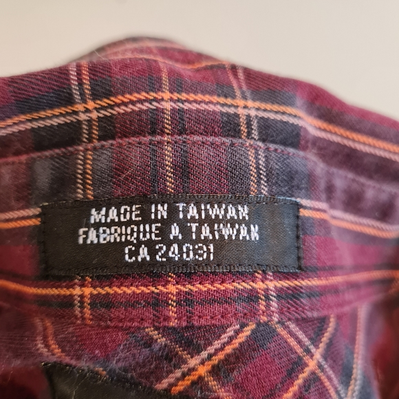 Vintage Viyella Cotton & Wool Blend Button Down Checker Plaid Shirt - Picture 7 of 7